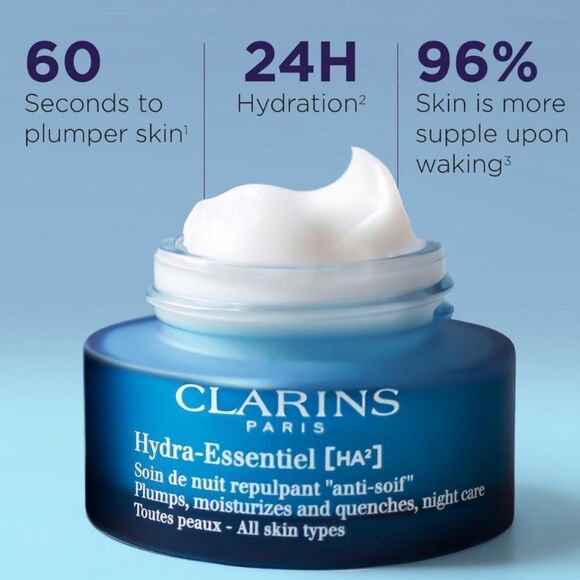 Clarins Hydra-Essentiel Night Moisturizer 1.7oz - Picture 3 of 9